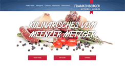 Desktop Screenshot of metzgerei-frankenberger.de
